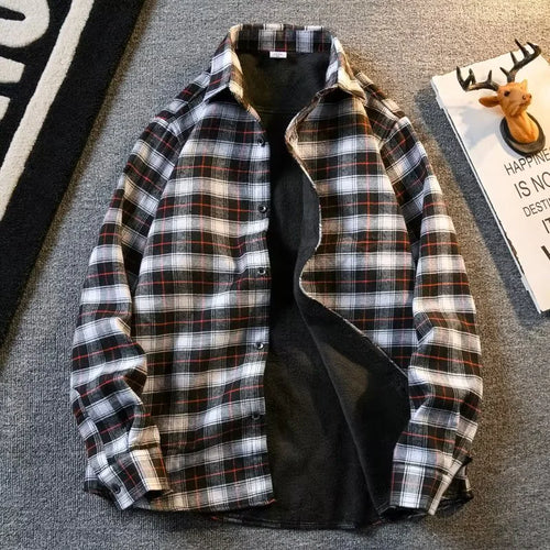 Fleece-Lined Plaid jacket